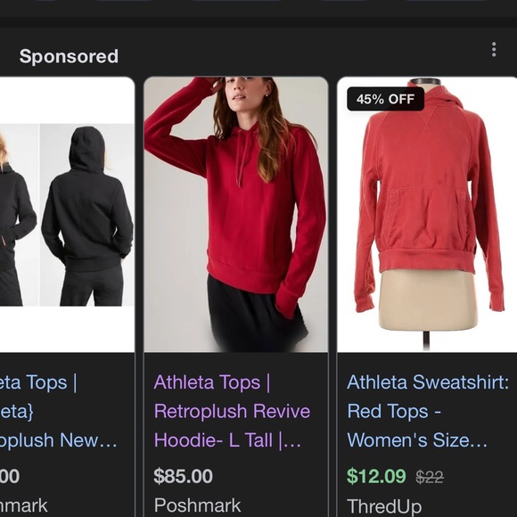 Athleta Retroplush Revive Hoodie sweatshirt size Large excellent condition - Picture 9 of 14